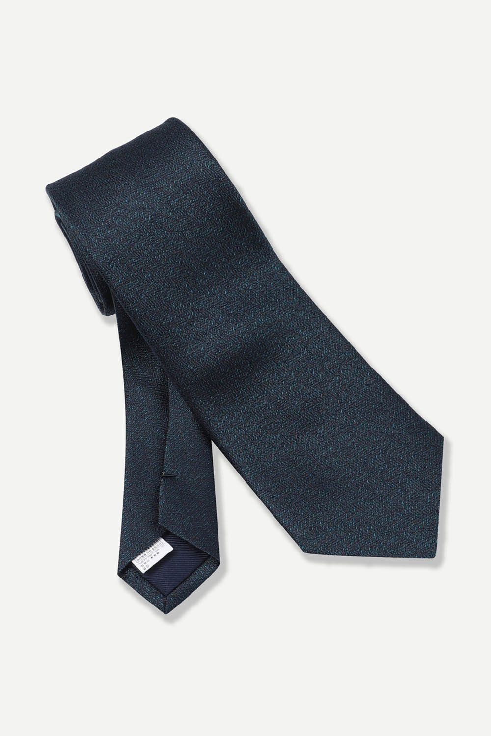 [예작] 실크혼방 헤링본 패턴 넥타이 그린