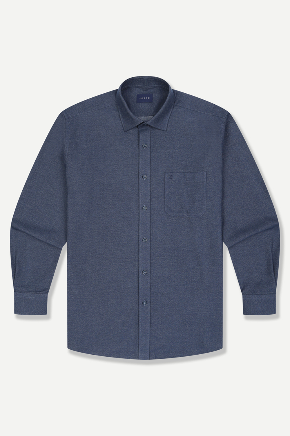 [공식몰] 헤링본 텍스처 일반핏 셔츠 네이비