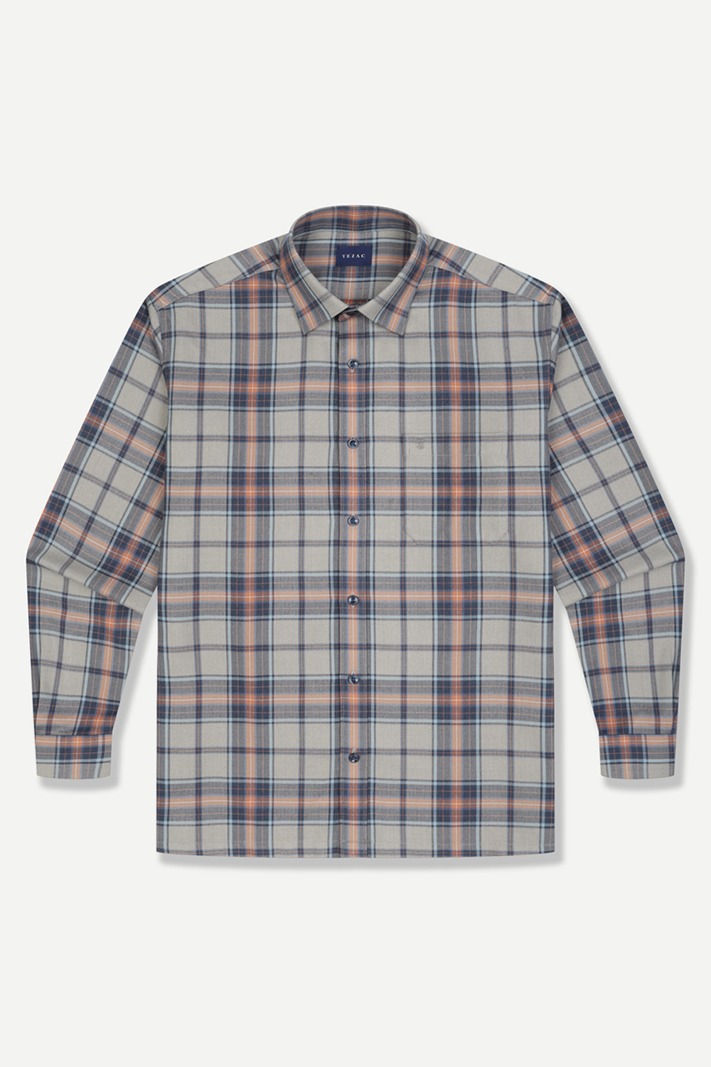 [공식몰] 그레이 클래식 체크 기모 일반핏 셔츠 그레이