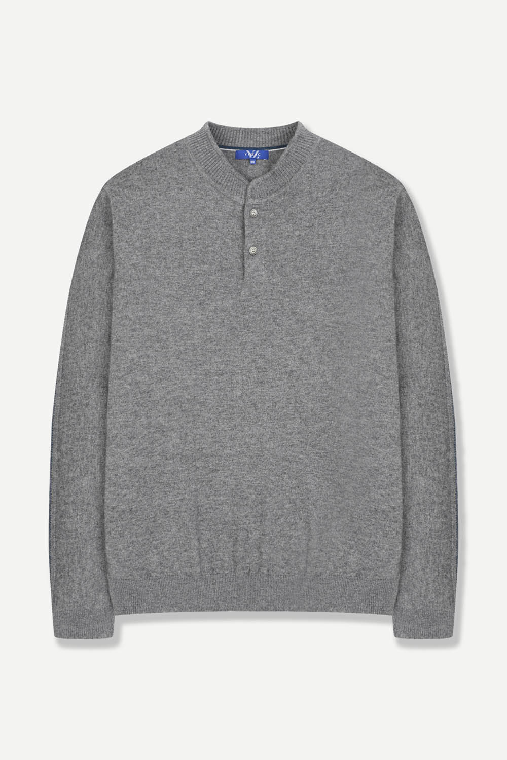 [공식몰] 버튼 하프넥 니트 블루