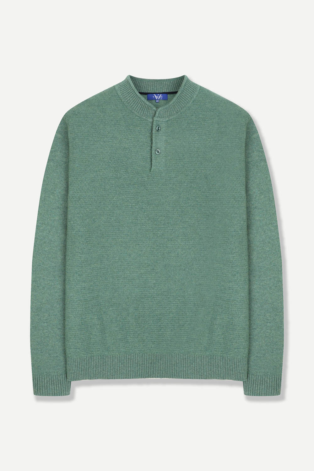 [공식몰] 헨리넥 버튼 니트 그린