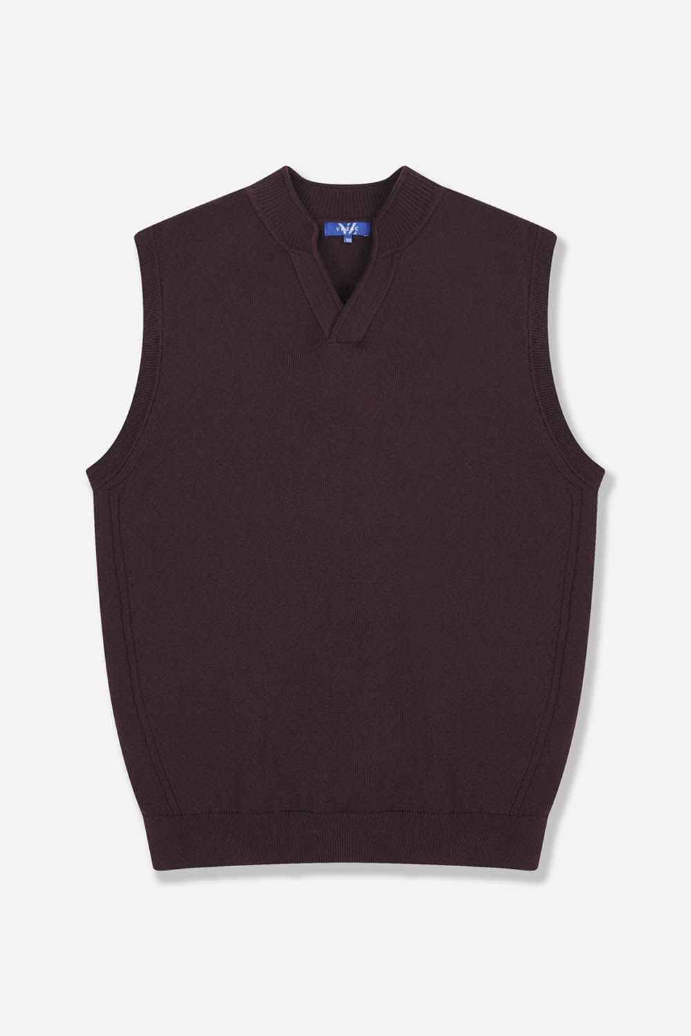 [공식몰] 슬릿넥 니트 베스트 와인