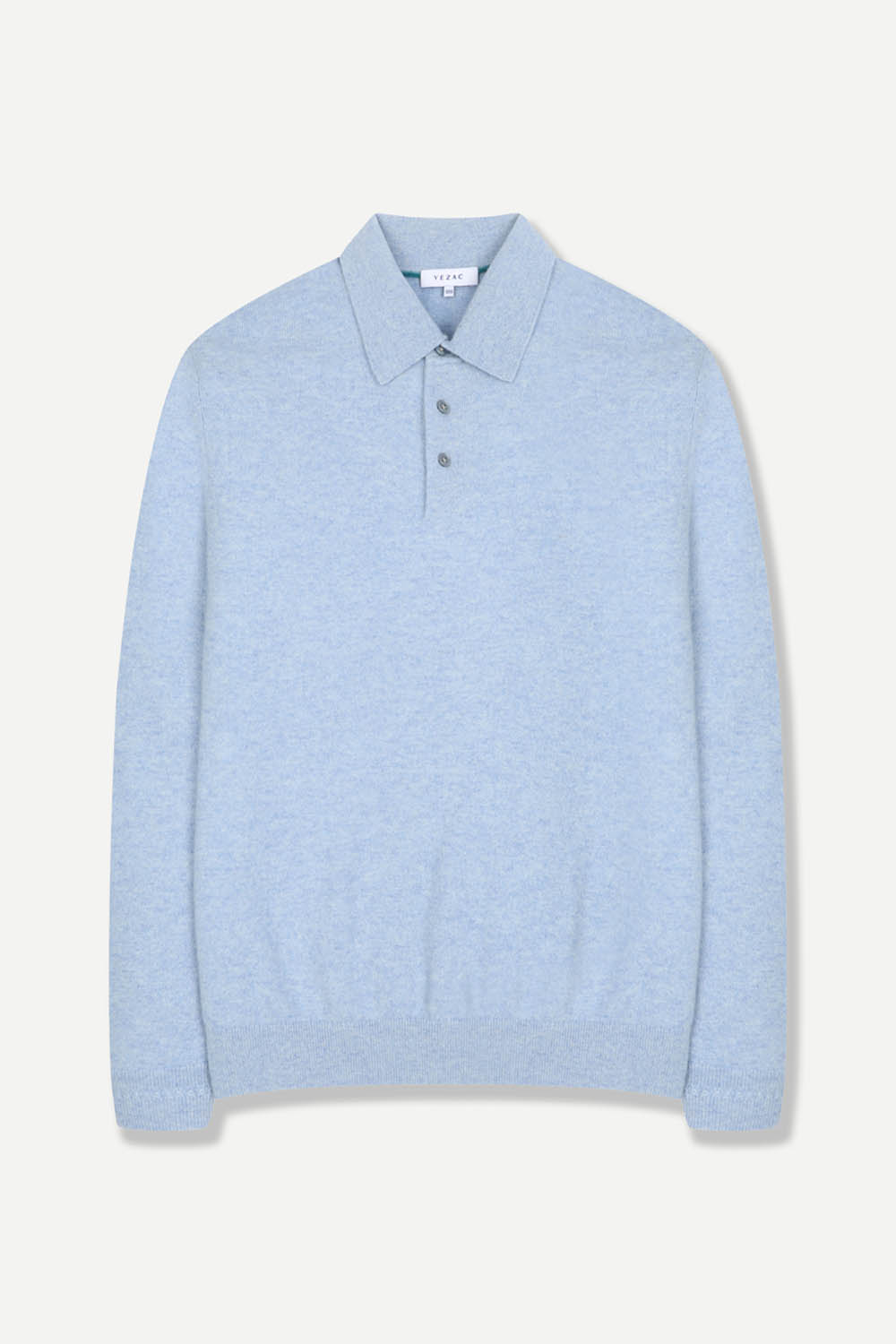 [공식몰] 소프트 캐시미어 100% 카라 니트 블루