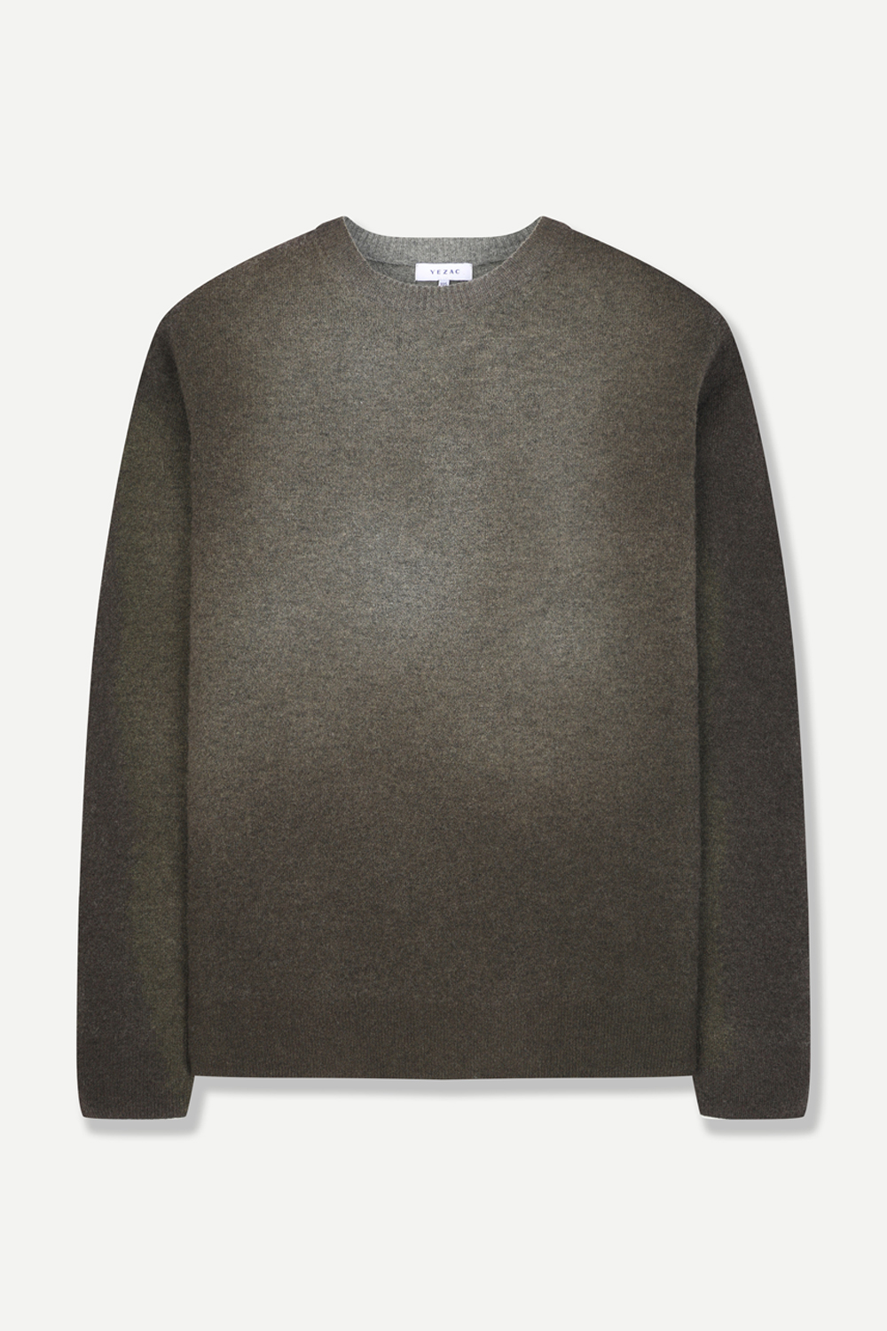 [공식몰] 그라데이션 울 100% 니트 스웨터 다크브라운