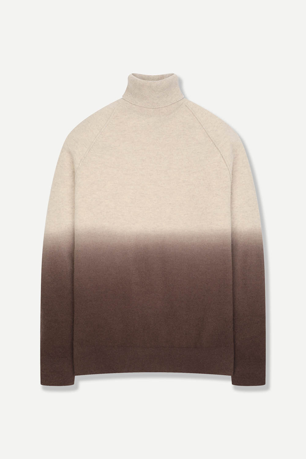 [공식몰] 그라데이션 하이넥 니트 멜란지베이지