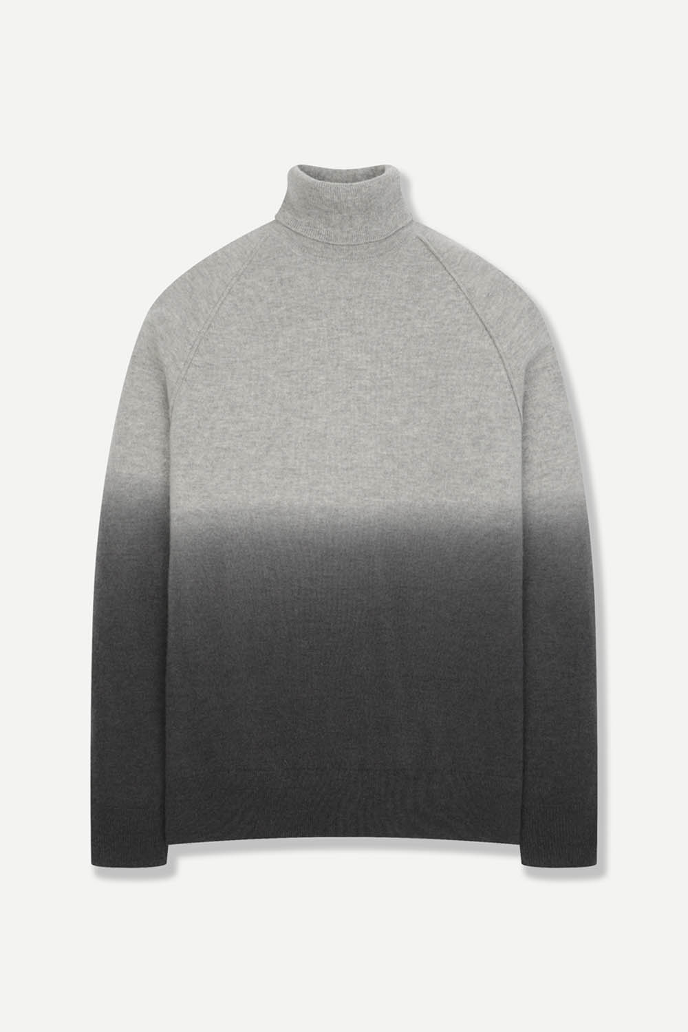 [공식몰] 그라데이션 하이넥 니트 멜란 그레이