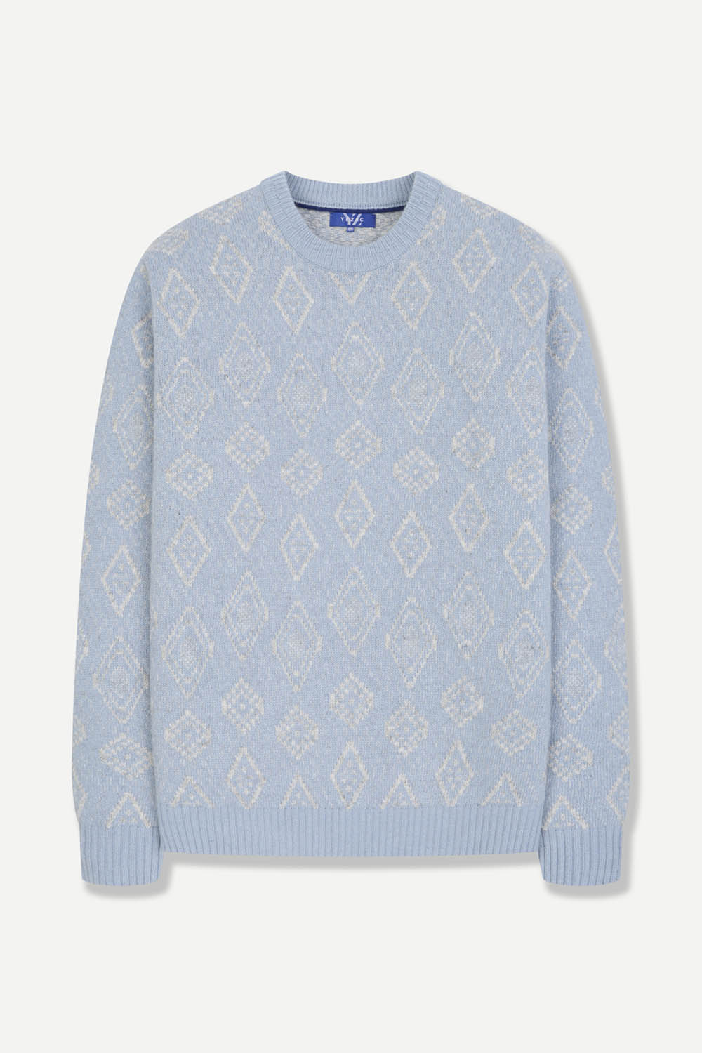 [공식몰] 소프트 아가일 자카드 니트 블루