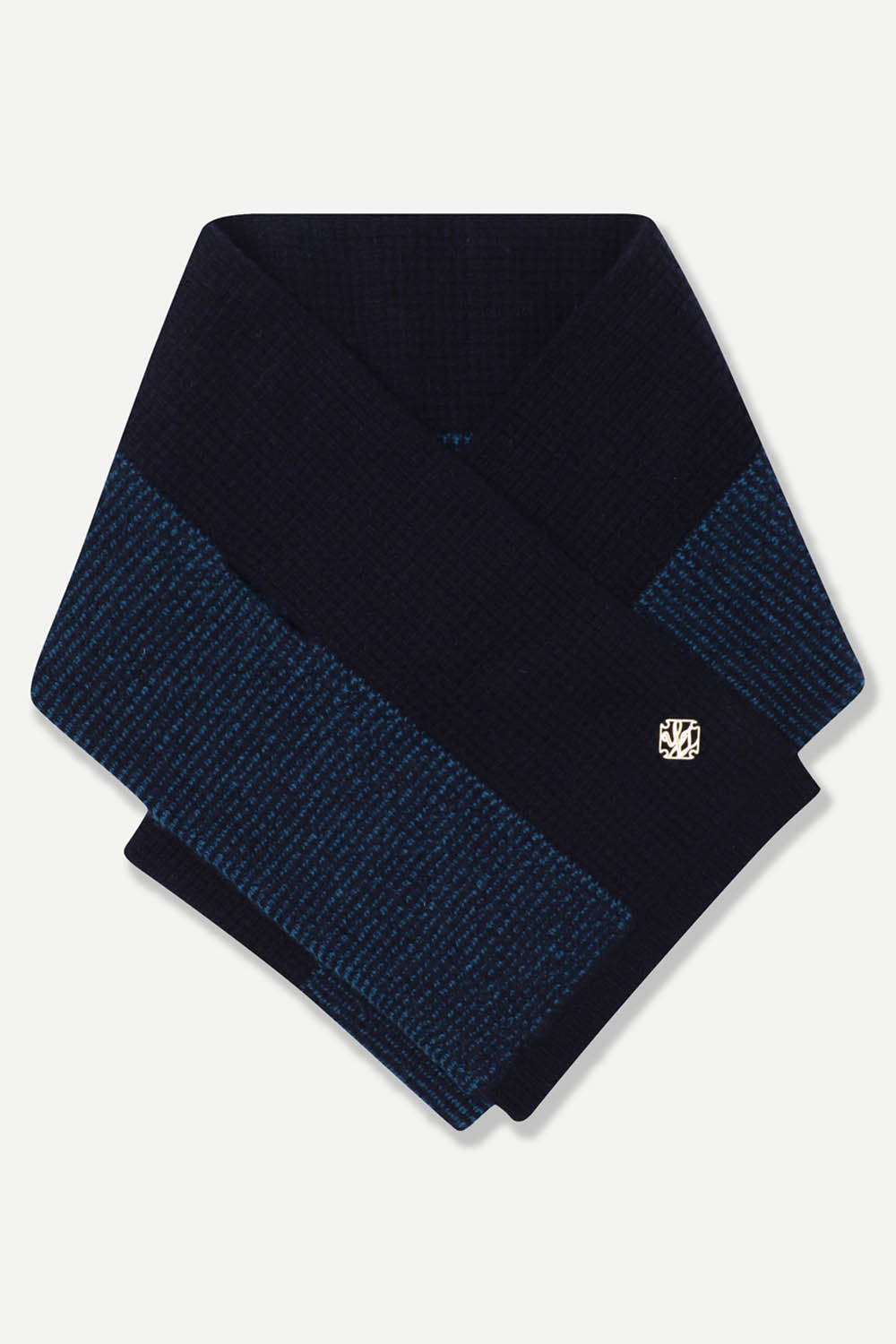 [공식몰] 모 블렌드 배색 머플러 블루