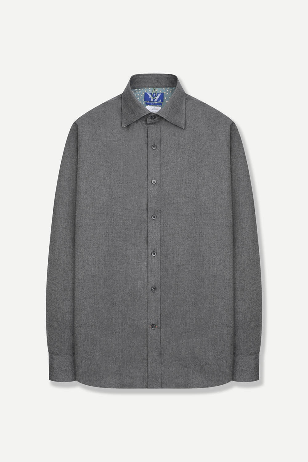 모 블렌드 솔리드 옥스포드 프린트 셔츠 그레이 YJEWUA740GY