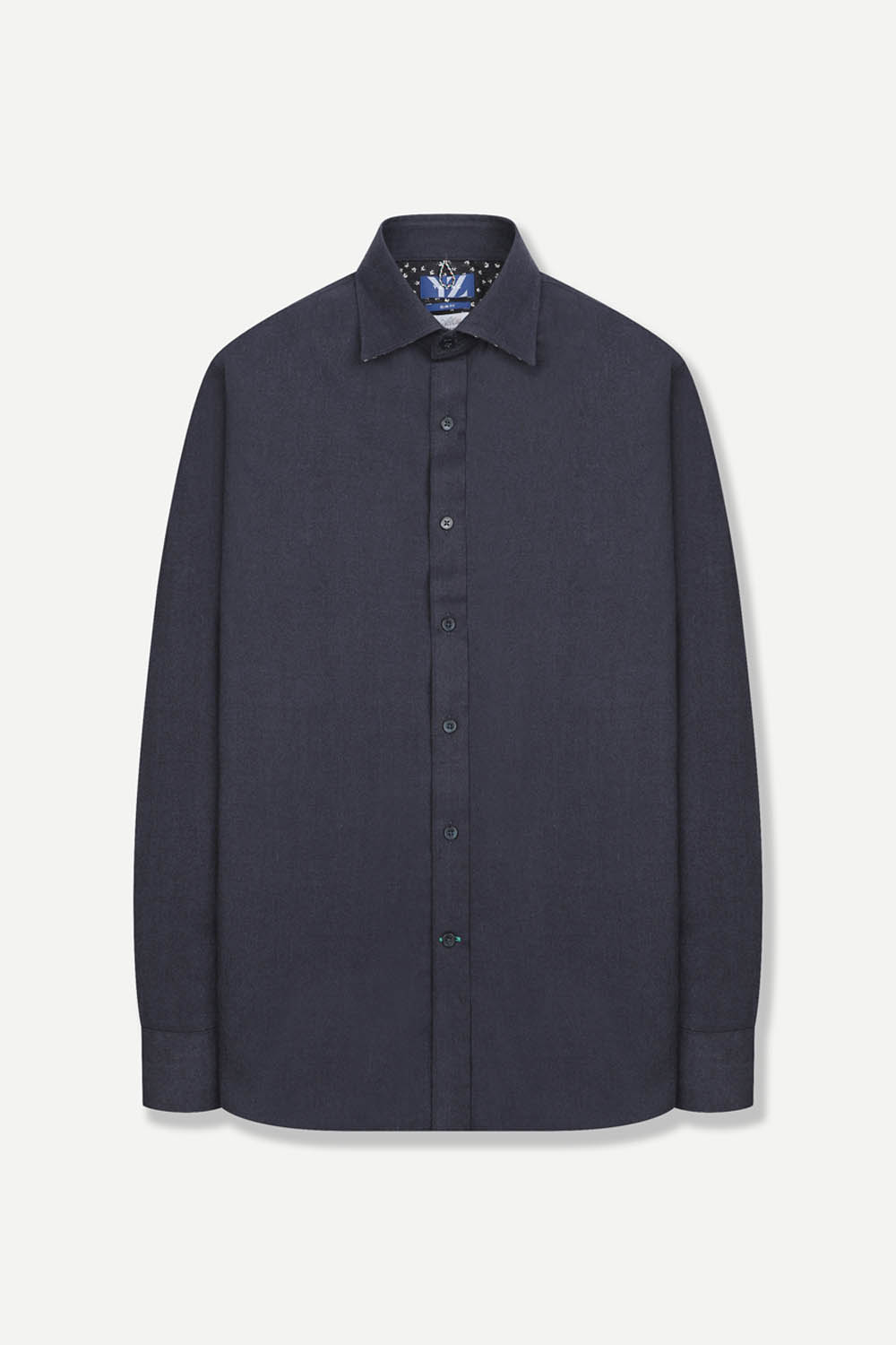 모 블렌드 솔리드 옥스포드 프린트 셔츠 네이비 YJEWUA740NY