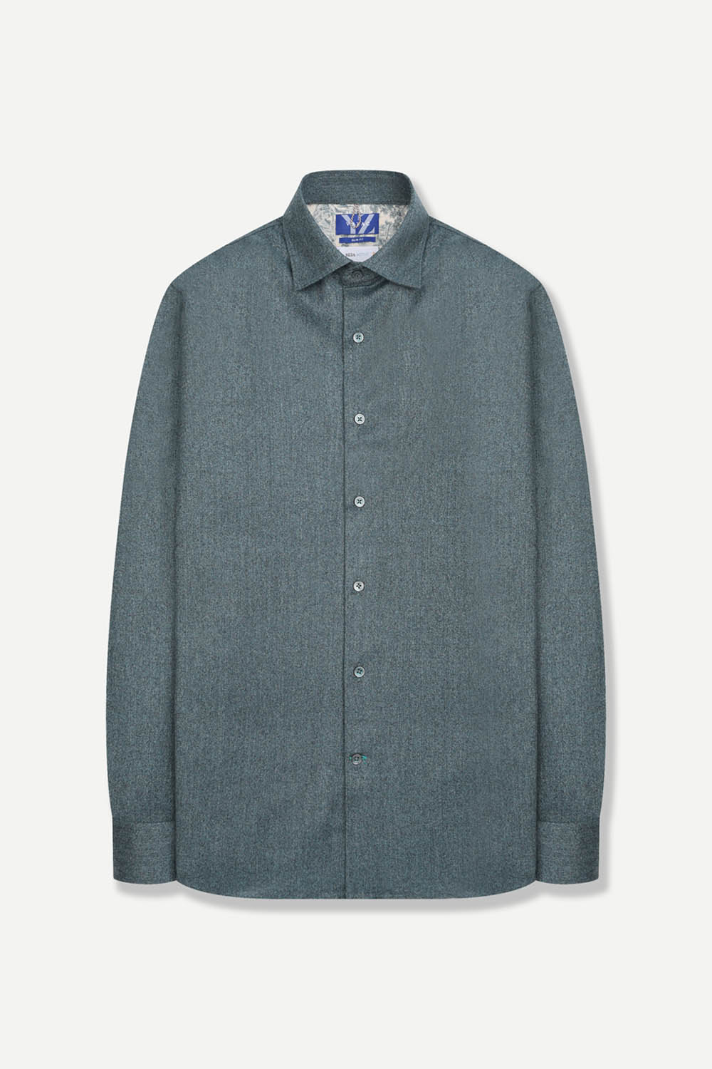 모 블렌드 멜란지 옥스포드 프린트 셔츠 그린 YJEWUA744GR