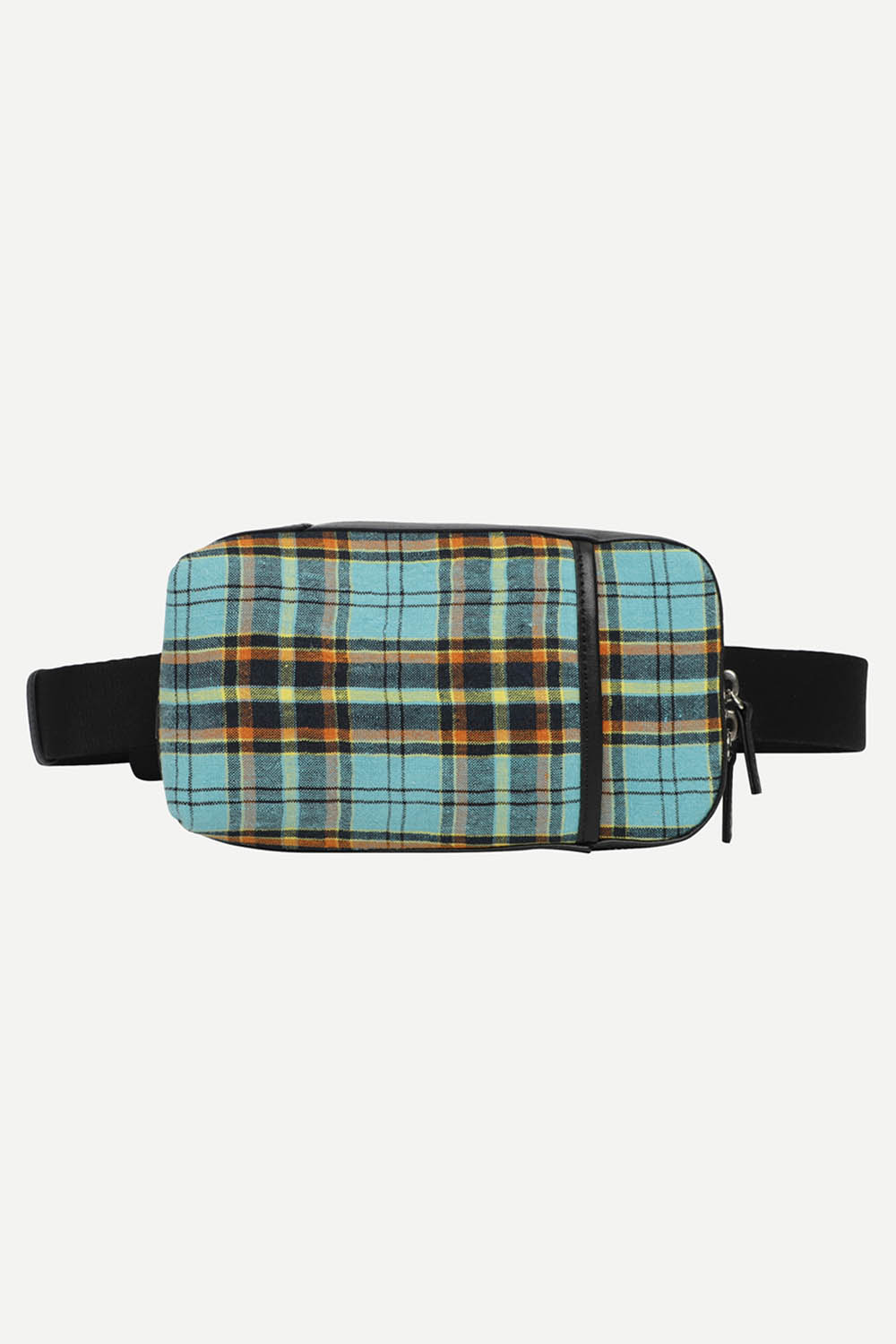 [예작] 타탄 체크 스퀘어 크로스바디백 민트
