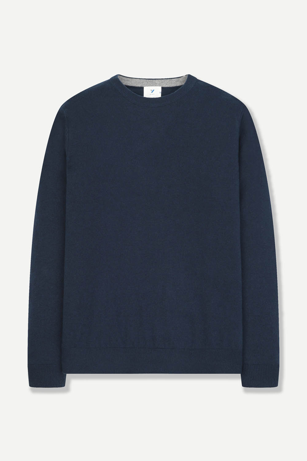 [예작] 캐시미어 혼방 크루넥 스웨터 네이비