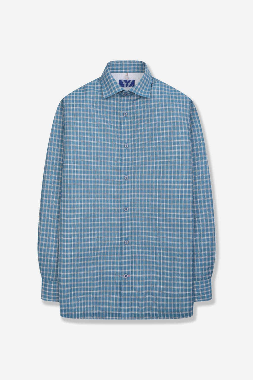 [예작] 울혼방 소프트터치 루미핏 체크 셔츠 블루