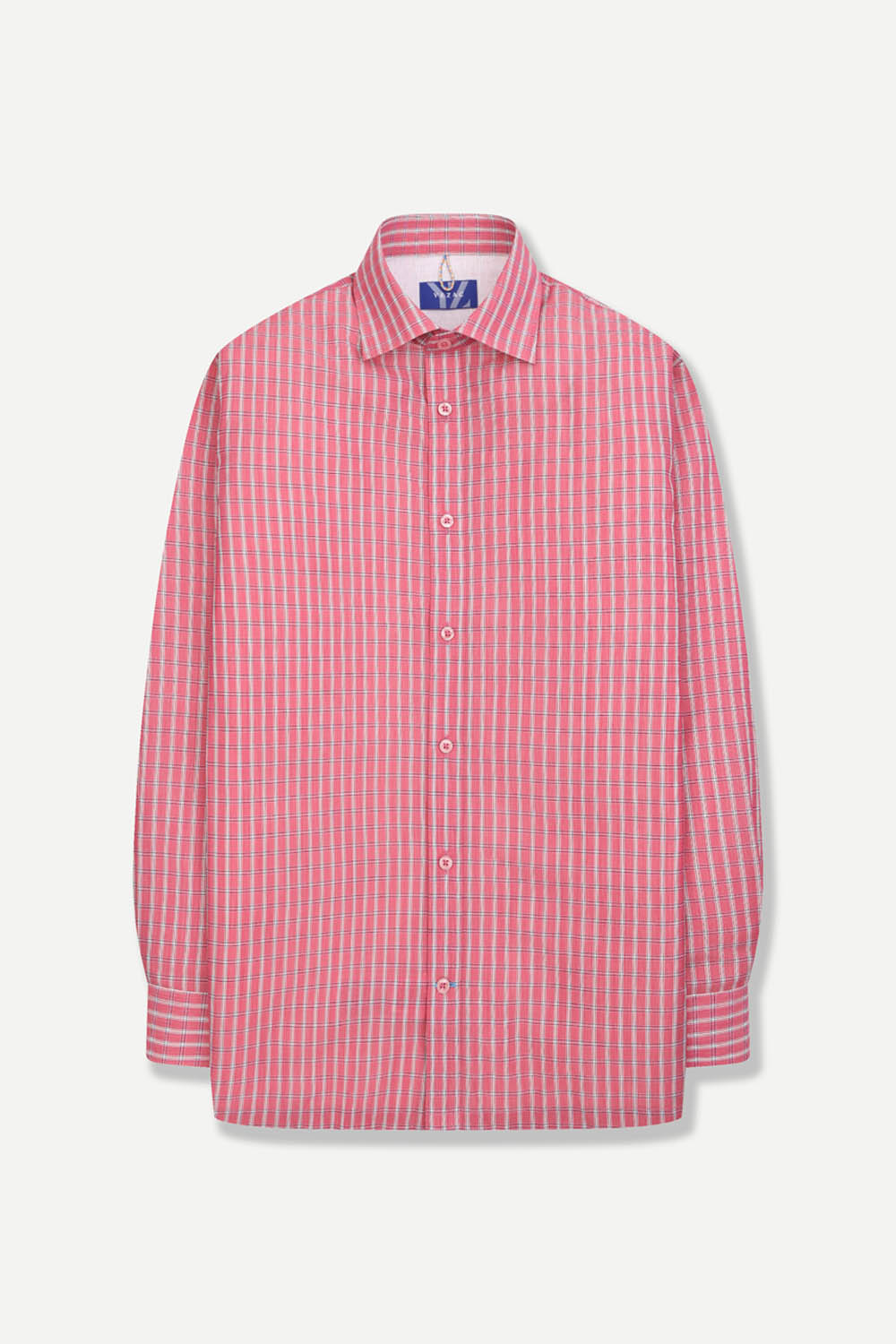 [예작] 울혼방 소프트터치 루미핏 체크 셔츠 핑크