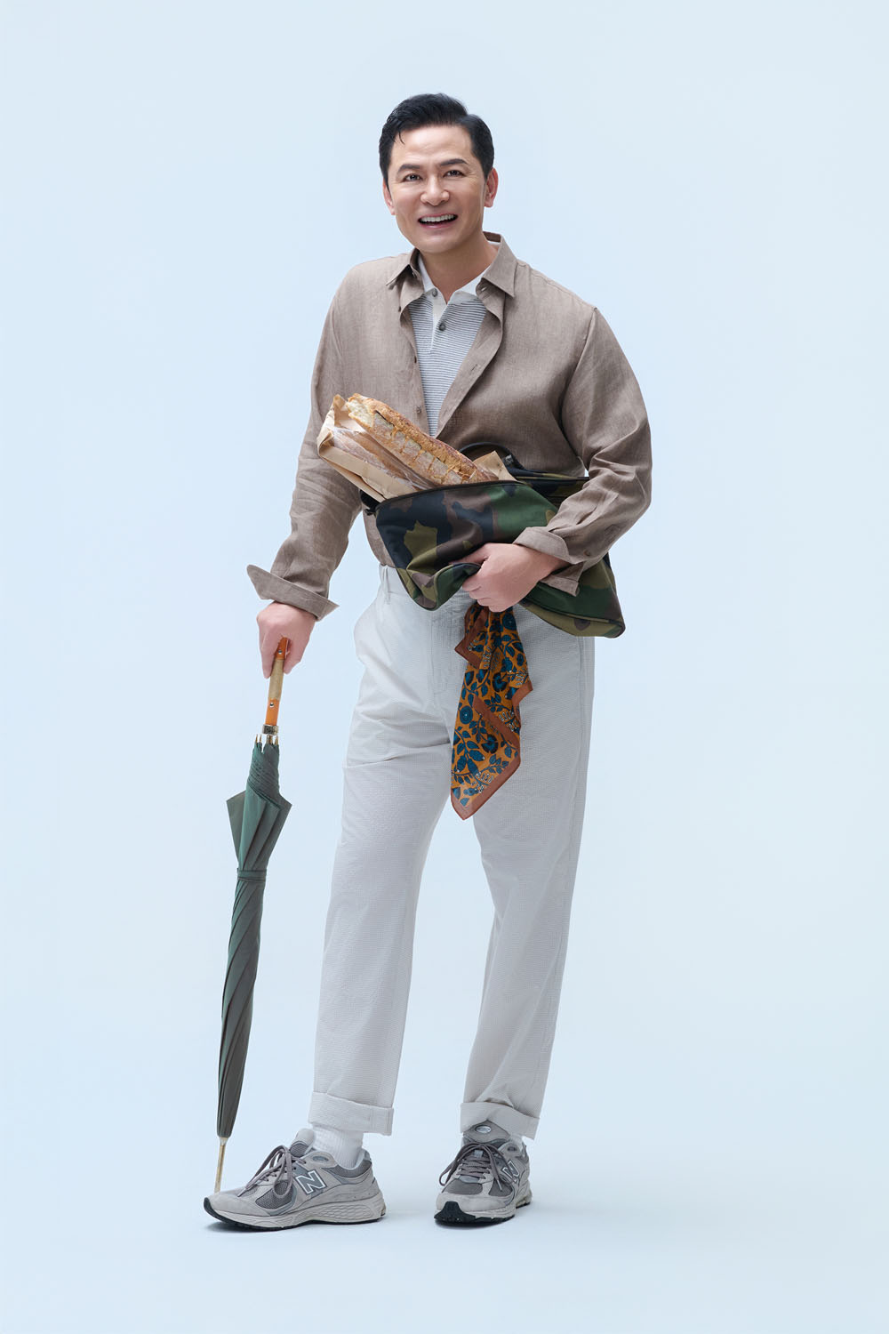 [예작] 린넨 100% 솔리드 레귤러핏 캐주얼 셔츠 브라운