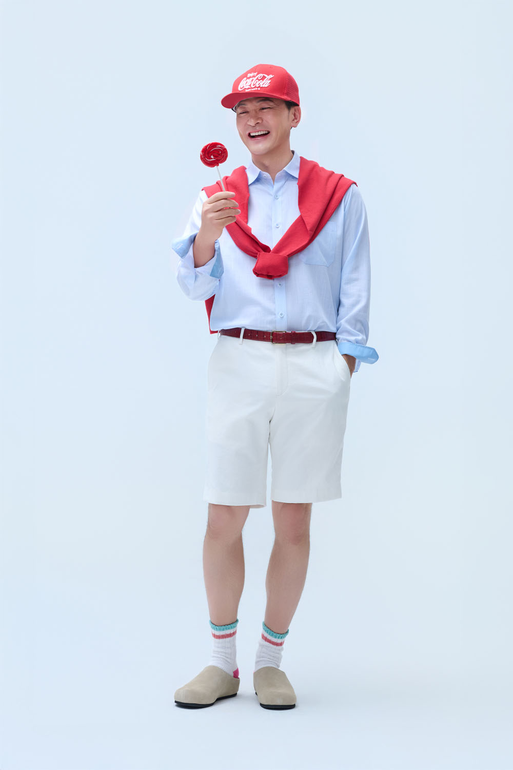 [예작] 라이트 배색 레귤러핏 드레스 셔츠 블루