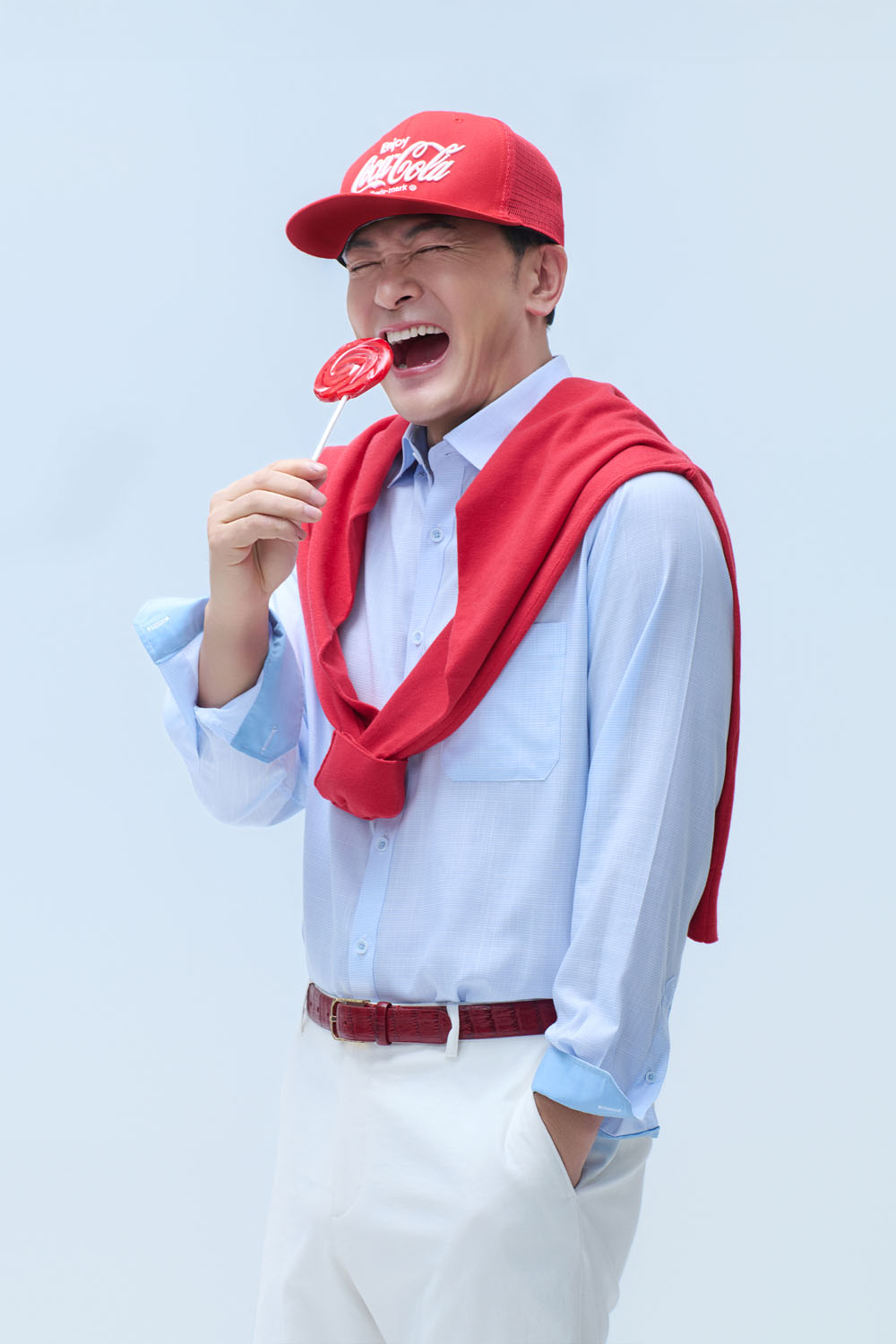 [예작] 라이트 배색 레귤러핏 드레스 셔츠 블루