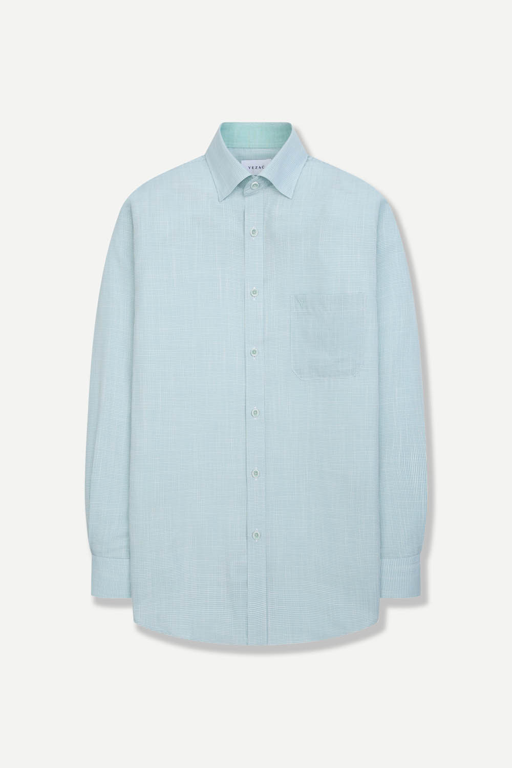 [예작] 라이트 배색 레귤러핏 드레스 셔츠 그린