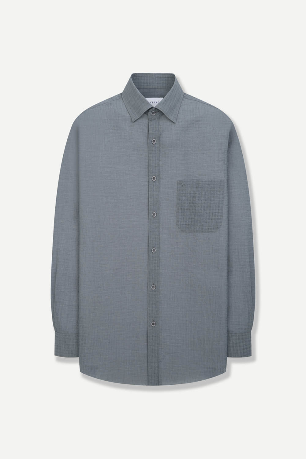 [예작] 린넨라이크 솔리드 레귤러핏 셔츠 그레이