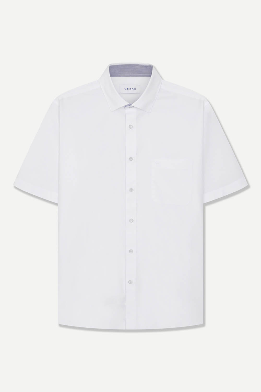 [예작] 모달 폴리스판 솔리드 배색 레귤러핏 드레스 셔츠 화이트