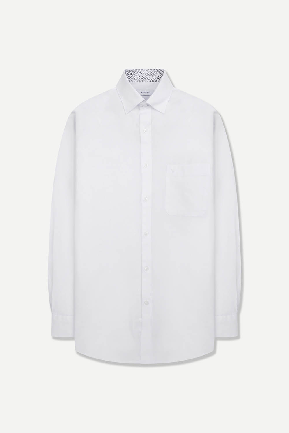 [예작] 쿨터치 뱀부 솔리드 배색 레귤러핏 드레스 셔츠 화이트