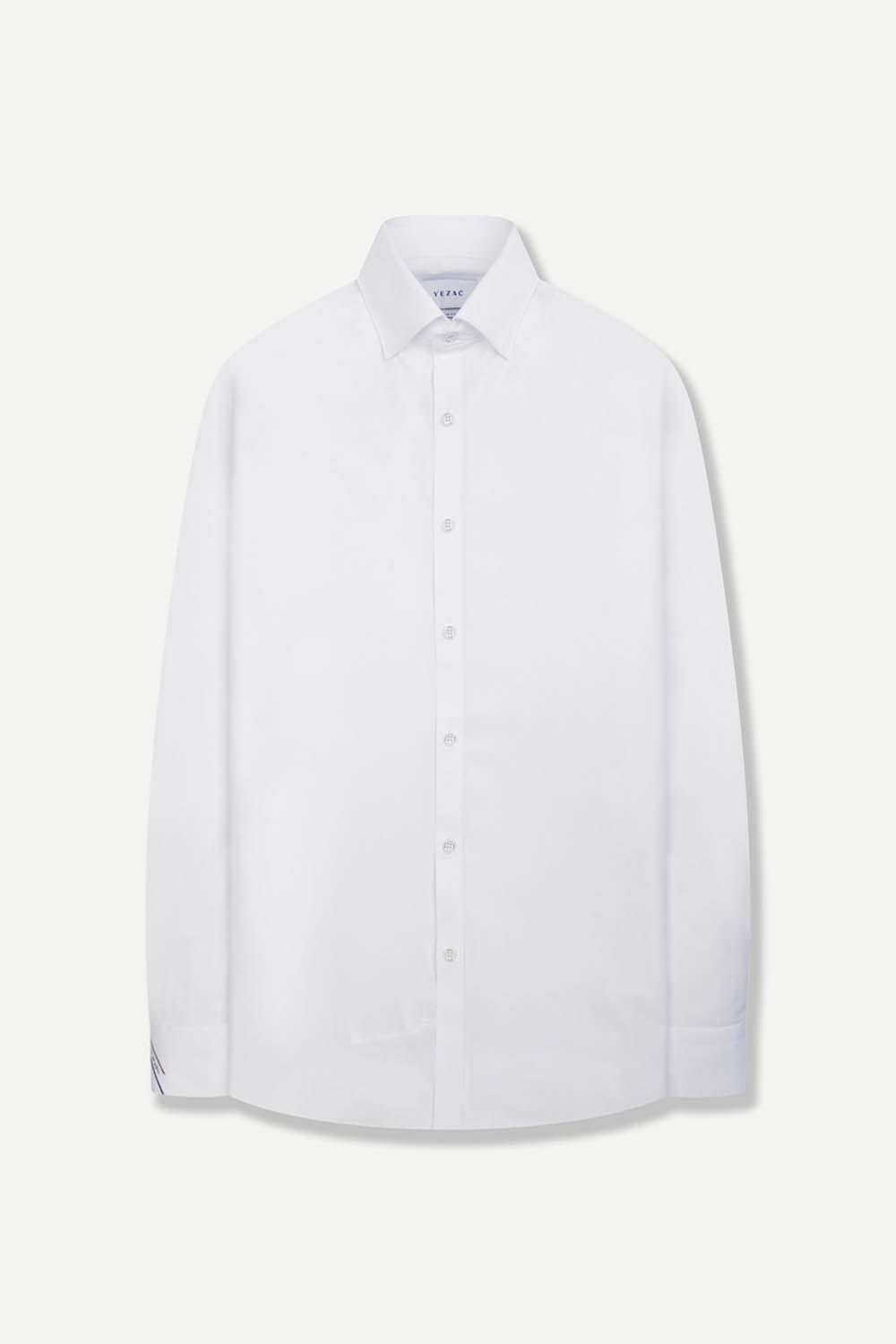 [예작] 쿨 뱀부 솔리드 자수 슬림핏 드레스 셔츠 화이트